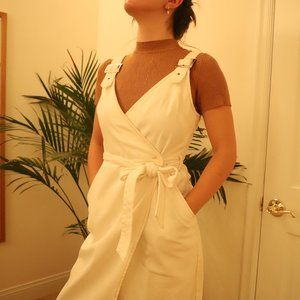 White denim wrap-dress by Topshop